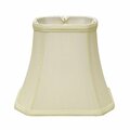 Homeroots 14 in. Ivory Slanted Rectangle Bell Monay Shantung Lampshade, Egg 469697